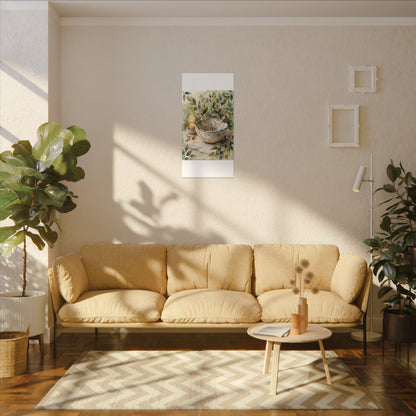 Ceramic Bowl Summer Canvas Art | Japandi Elegant Design