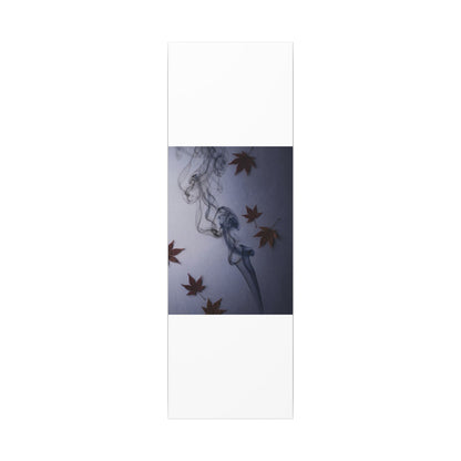Dark Japandi Incense Smoke in Dawn | Moody Minimal Canvas Art