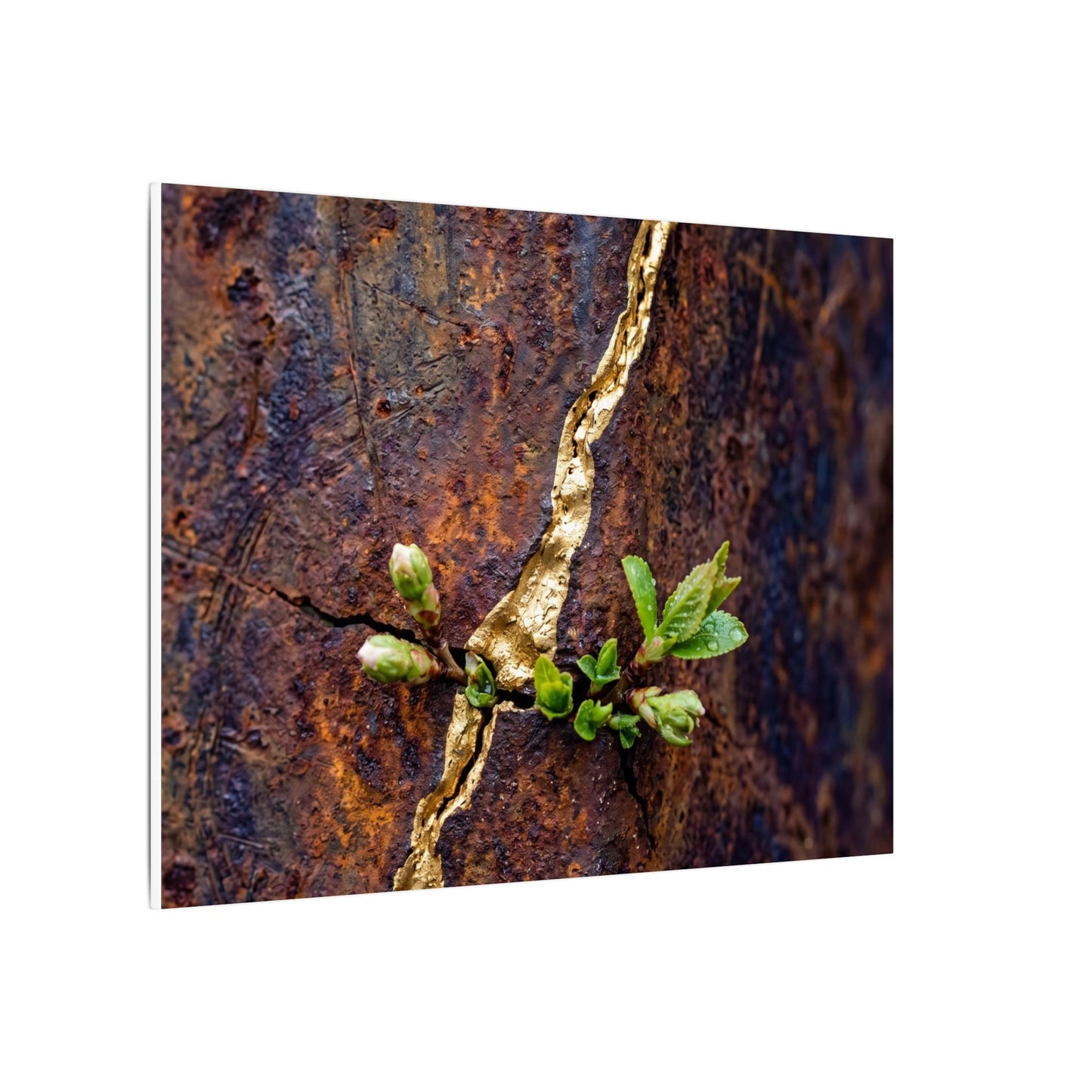 Overcast Rust Patina Canvas Art - Kintsugi Datsuzoku