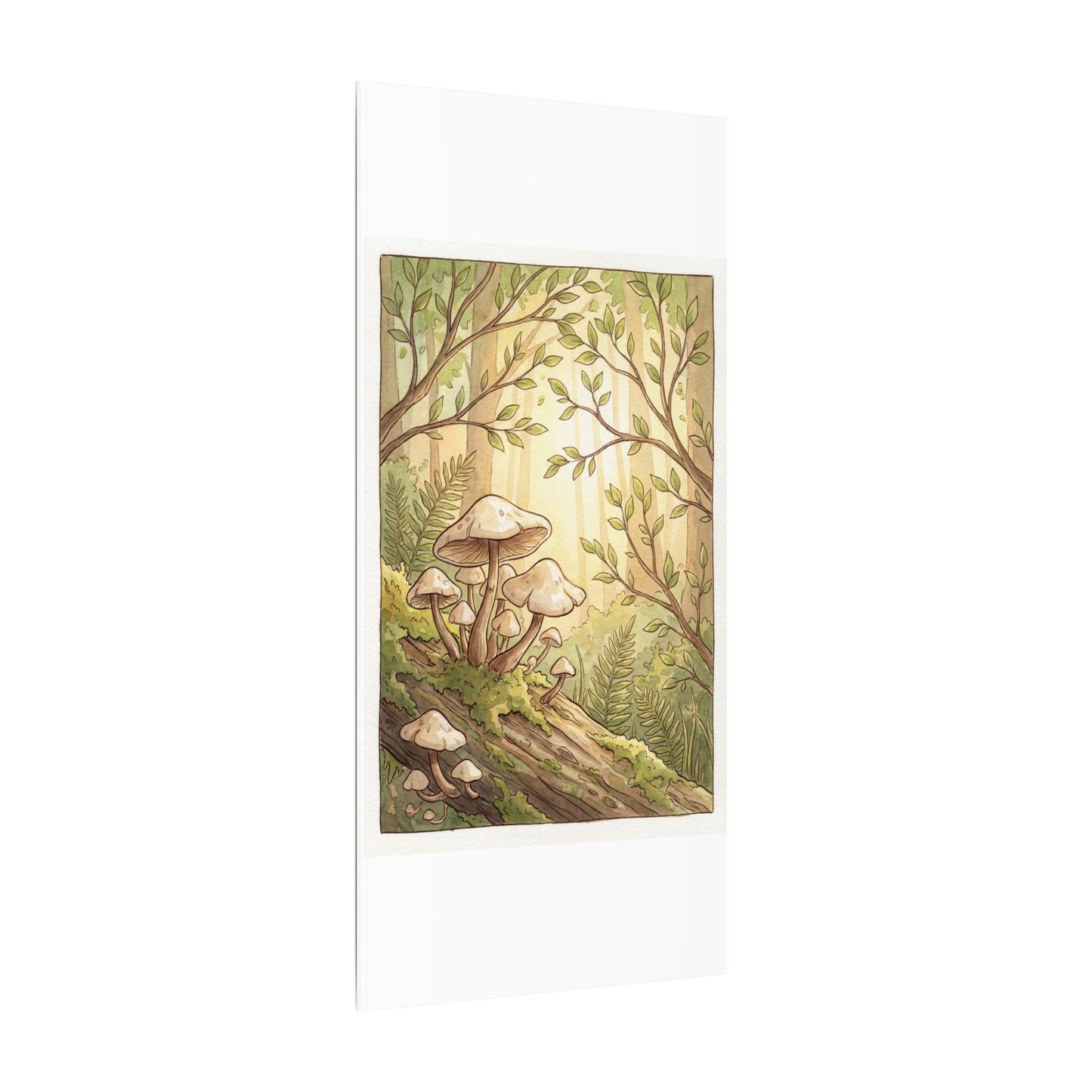 Spring Wild Mushrooms Mushroom Illustration Canvas Art | Cozy Decor
