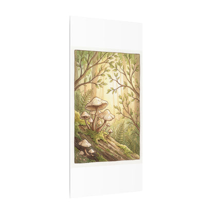Spring Wild Mushrooms Mushroom Illustration Canvas Art | Cozy Decor