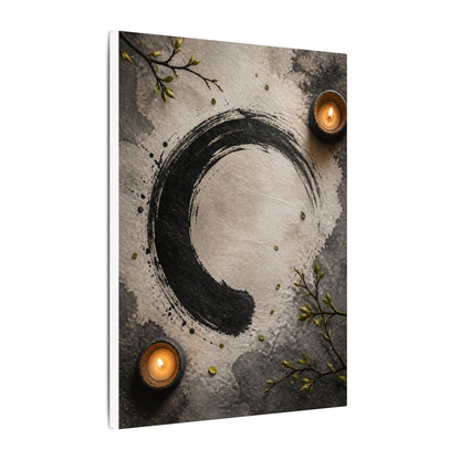 Candlelight Ink Brushstroke Canvas Art - Zen Ma