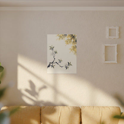 Kanso Cherry Blossom Canvas Art - Zen Sumi E