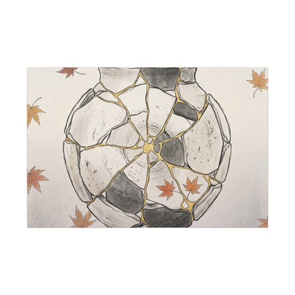 Japandi Broken Pottery in Dawn | Minimal Line Canvas Art Art Print