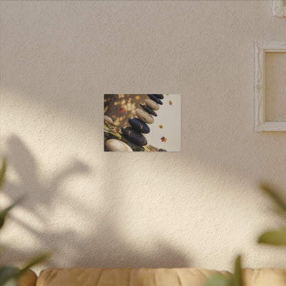 Ma River Stones Canvas Art - Kintsugi Gold Vein
