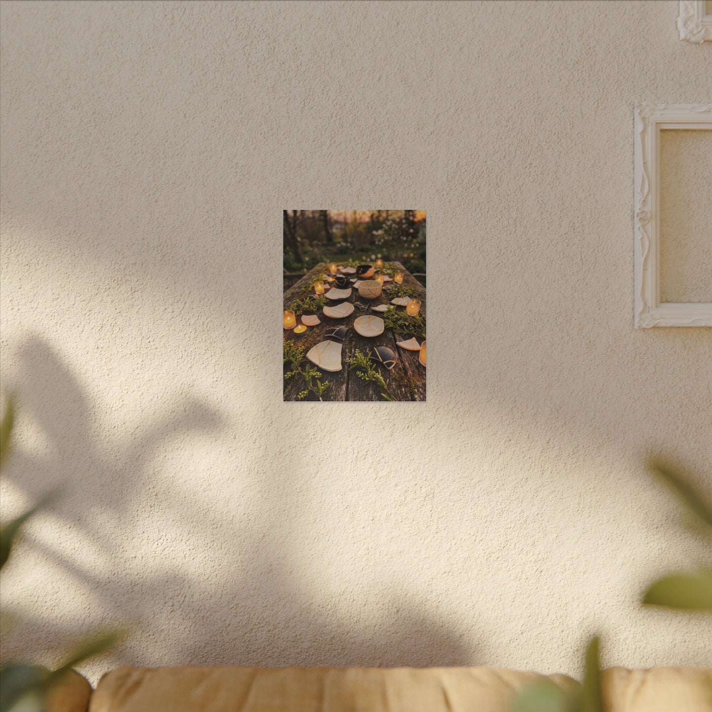Broken Pottery Spring Canvas Art | Kintsugi Beautiful Design