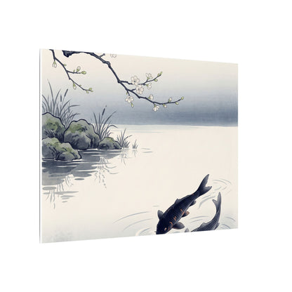 Ma Koi Pond Canvas Art - Zen Ukiyo E Inspired