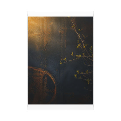 Spring Rust Patina Dark Texture Canvas Art | Moody Decor
