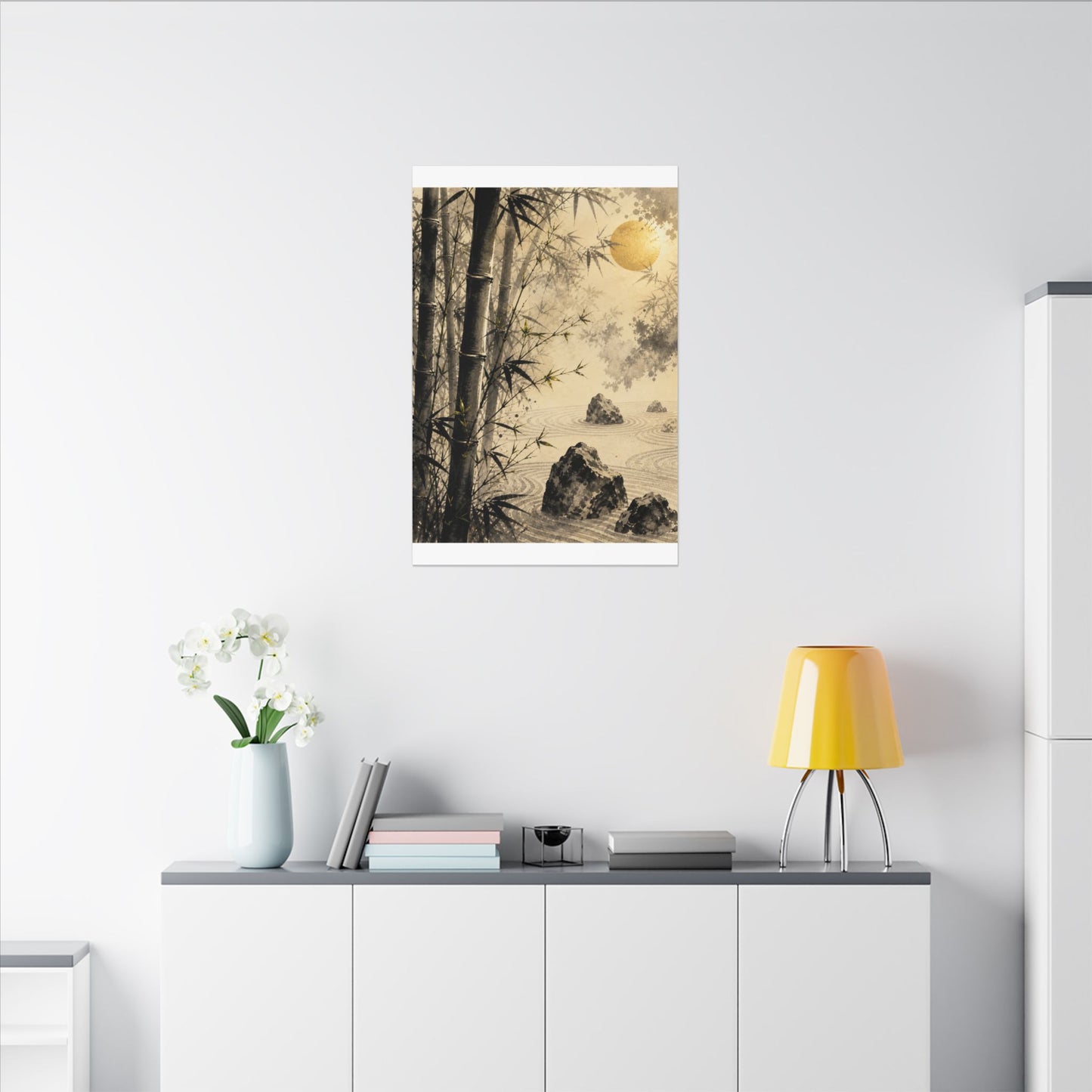 Peaceful Bamboo Grove Canvas Art - Karesansui Zen