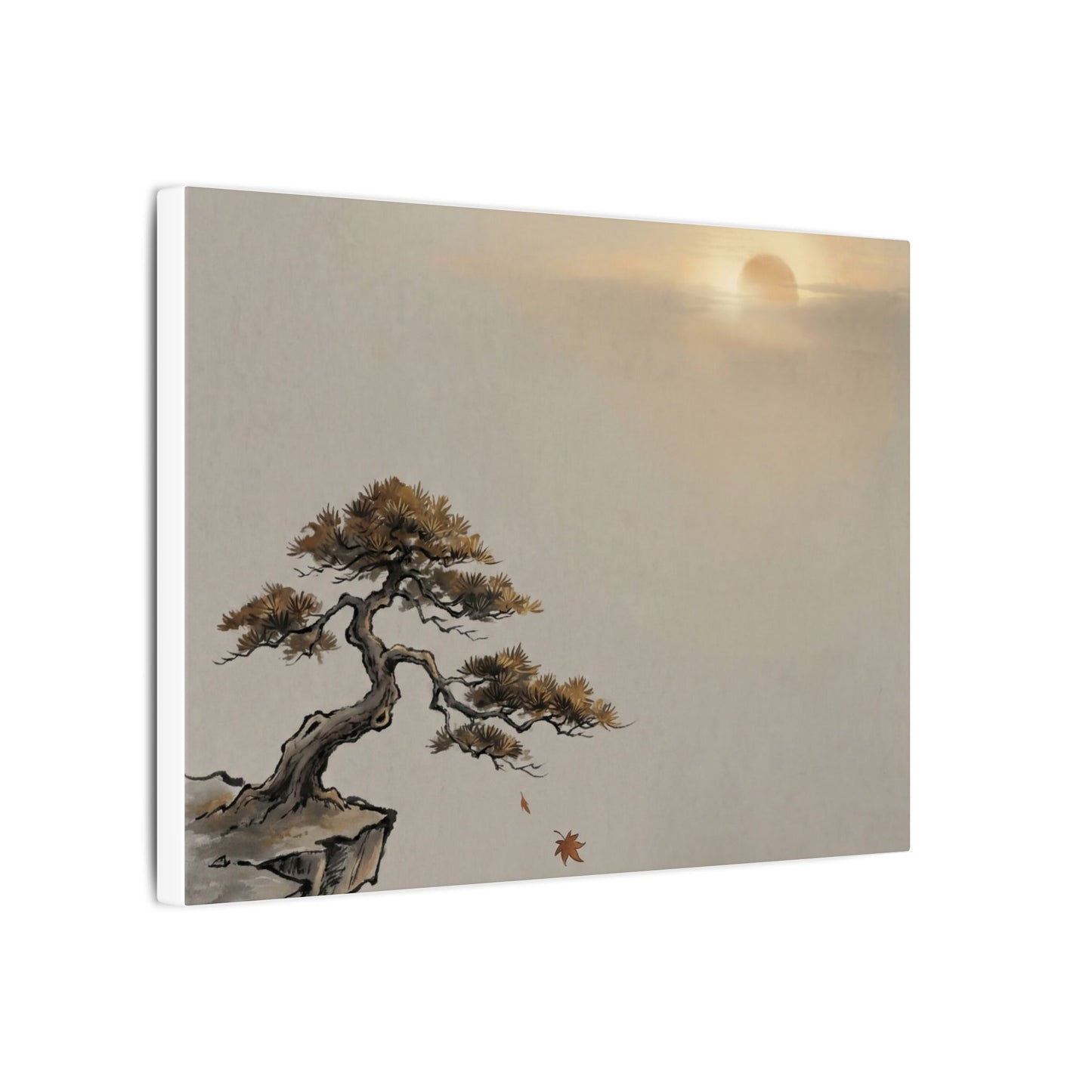 Pine Tree Canvas Art | Autumn Zen Karesansui Art