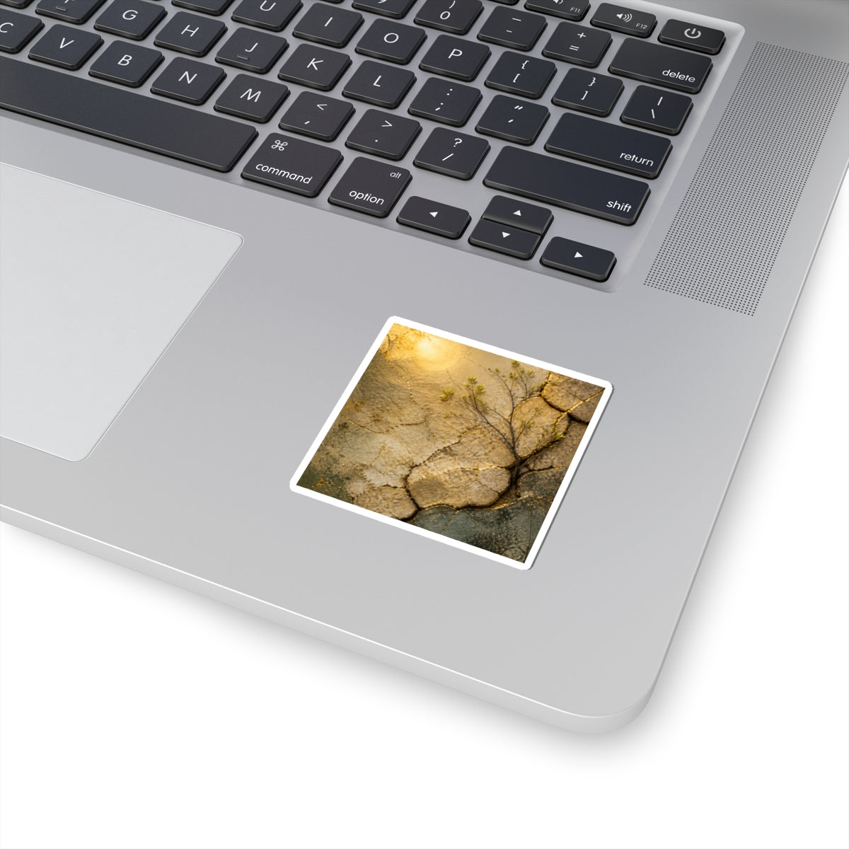 Cracked Earth Sticker | Spring Japandi Texture Art