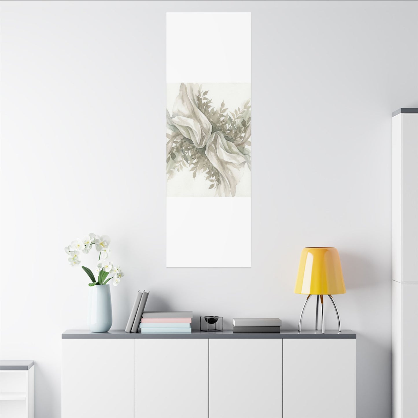 Summer Silk Drape Watercolor Canvas Art | Cozy Decor