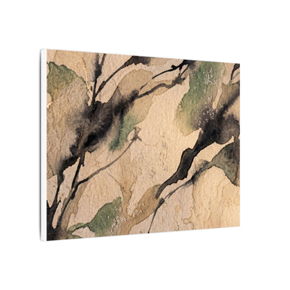 Japandi Shadow Play in Golden Hour | Watercolor Canvas Art
