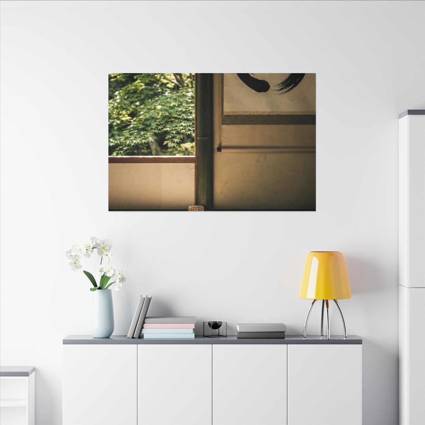 Tea Ceremony Enso Canvas Art | Serene Zen Art