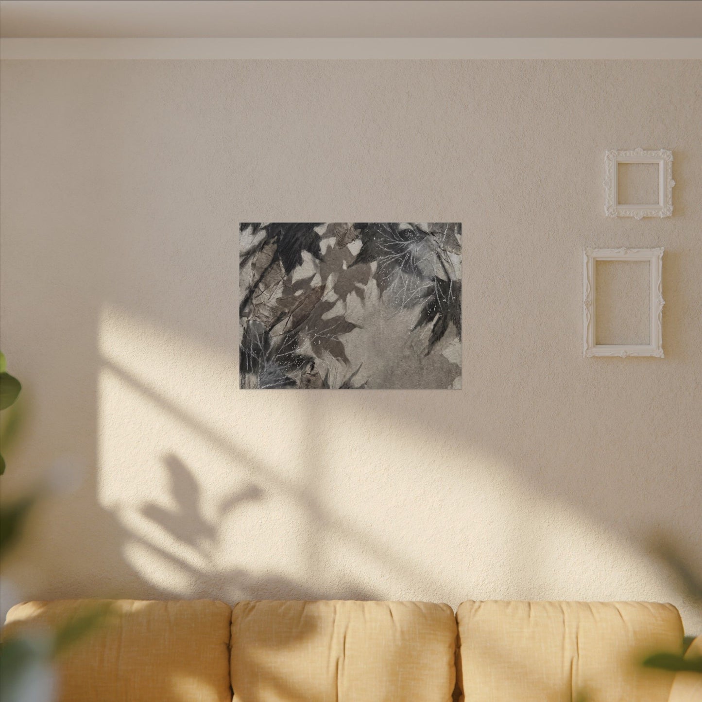 Shadow Play Texture Canvas Art | Cozy Japandi Art