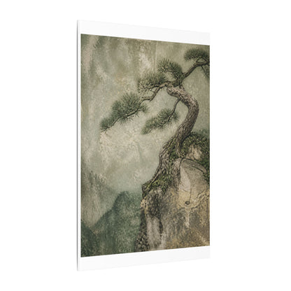Fukinsei Pine Tree Canvas Art - Japandi Texture