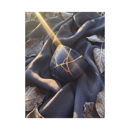Winter Silk Drape Gold Repair Canvas Art | Artful Decor