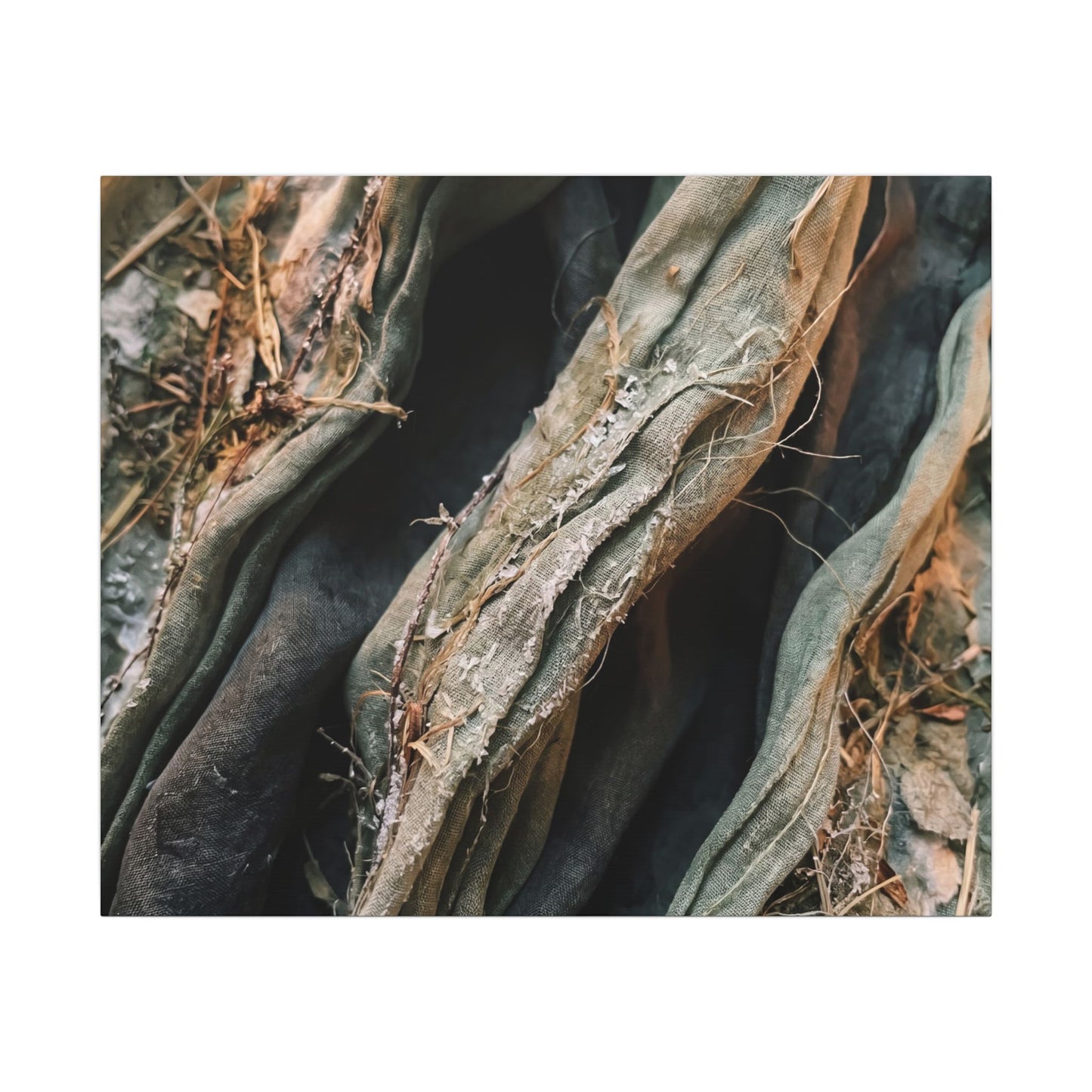 Silk Drape Winter Canvas Art | Japandi Cozy Design