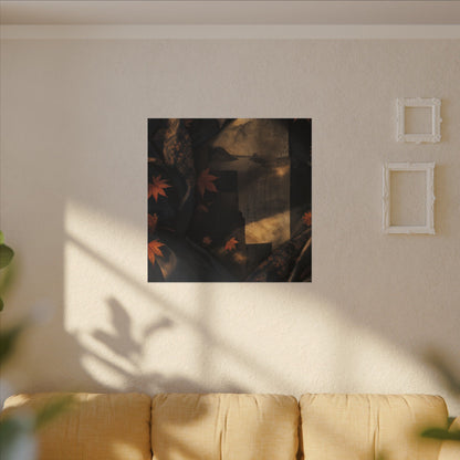 Autumn Silk Drape Shadow Zen Canvas Art | Bold Decor