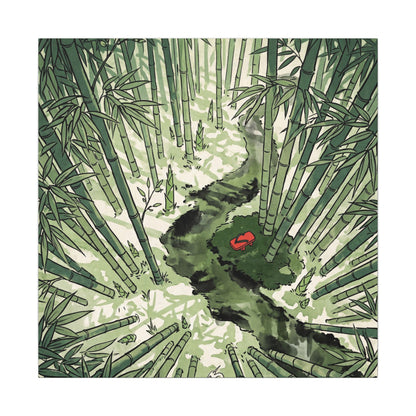 Peaceful Bamboo Grove Canvas Art - Ukiyo E Inspired Zen