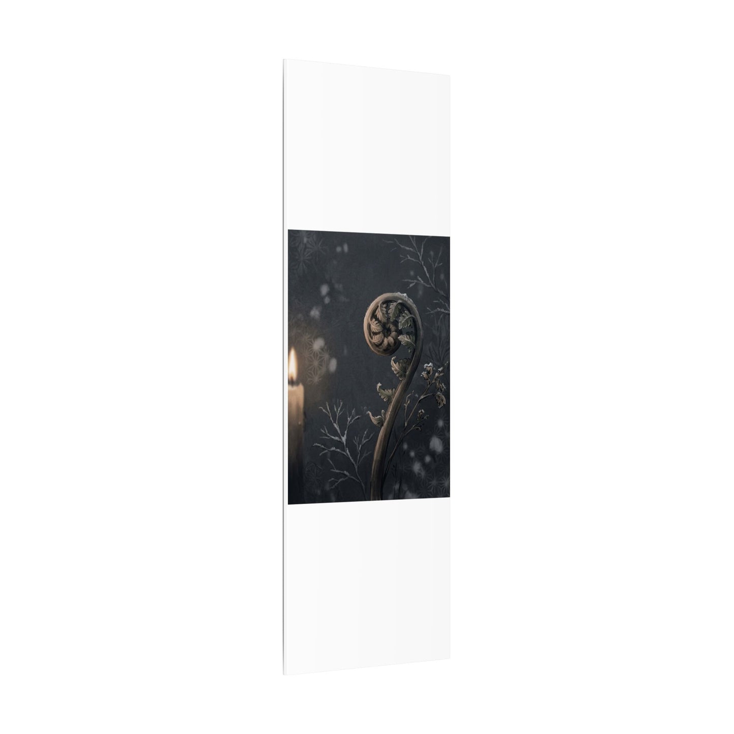 Candlelight Fern Unfurling Canvas Art - Japandi Ma