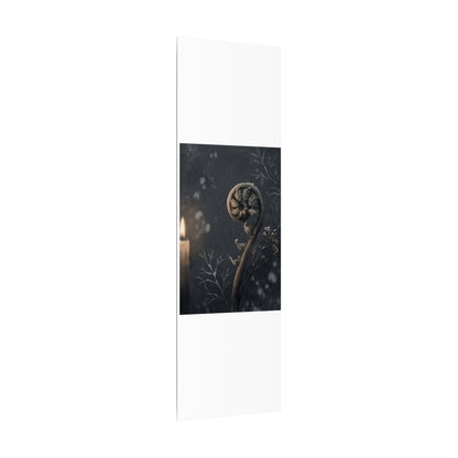 Candlelight Fern Unfurling Canvas Art - Japandi Ma