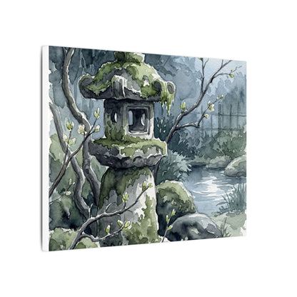 Moonlight Stone Lantern Canvas Art - Japandi Seijaku
