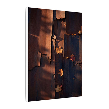 Seijaku Rust Patina Canvas Art - Dark Japandi Shadow Zen