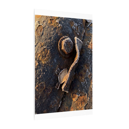 Moody Rust Patina Canvas Art - Moody Minimal Dark Japandi