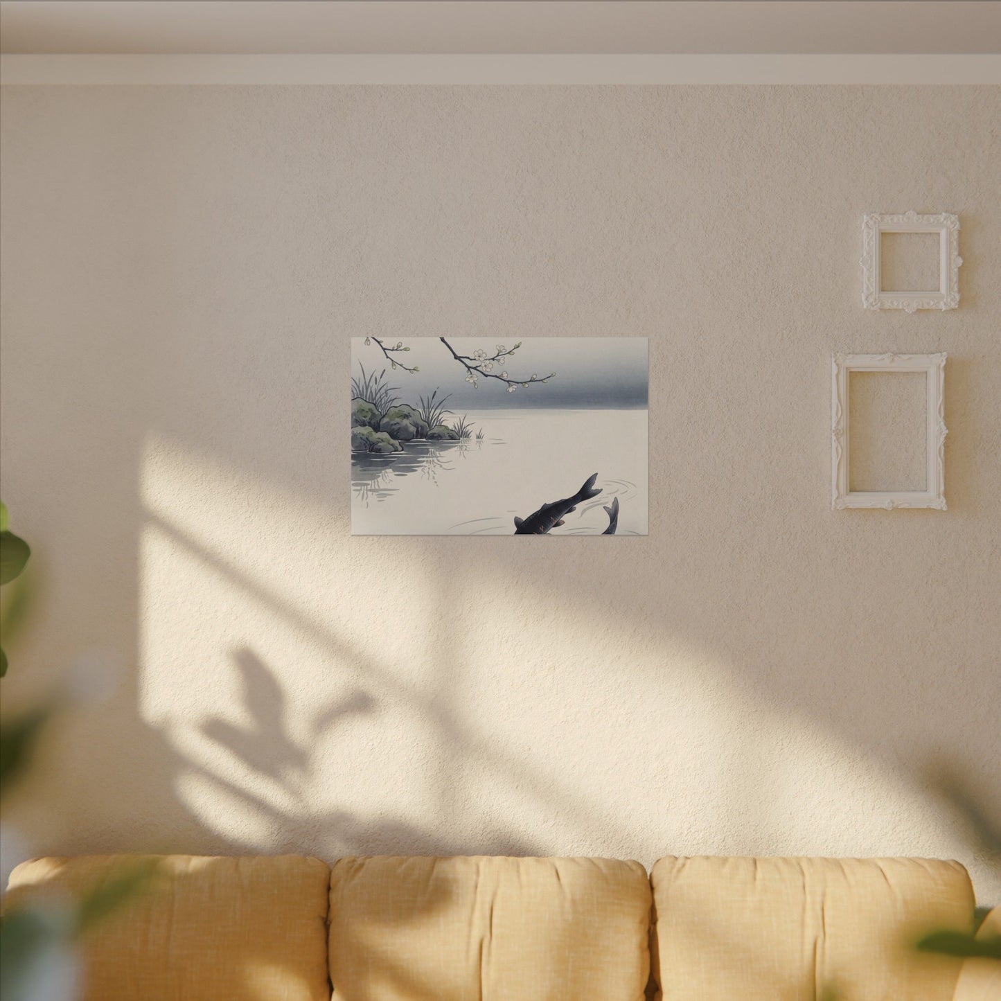 Ma Koi Pond Canvas Art - Zen Ukiyo E Inspired
