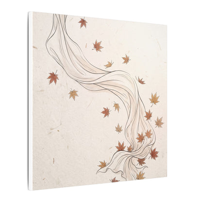 Japandi Silk Drape in Dawn | Minimal Line Canvas Art