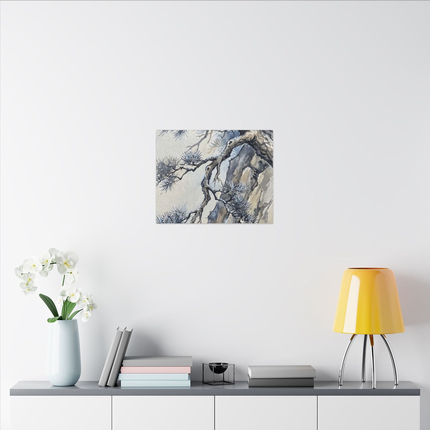 Moonlight Pine Tree Canvas Art - Japandi Seijaku