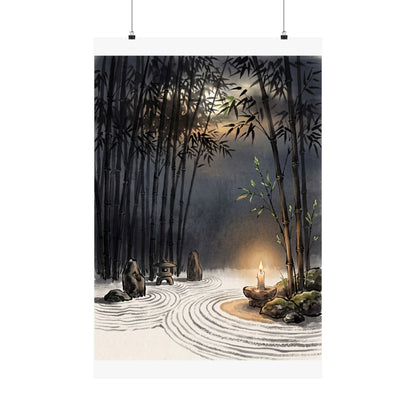 Fukinsei Bamboo Grove Wall Art Print - Zen Karesansui