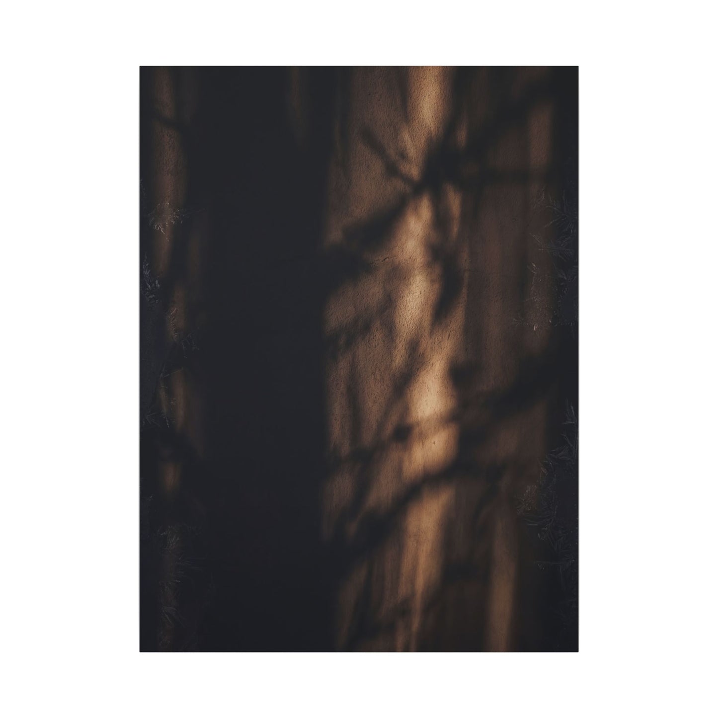 Winter Shadow Play Moody Minimal Canvas Art | Luxurious Decor