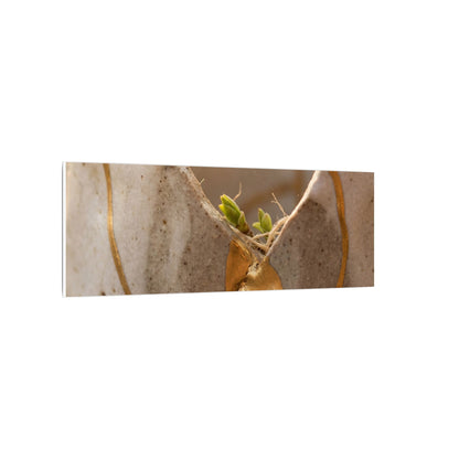 Golden Hour Broken Pottery Canvas Art - Japandi Kanso