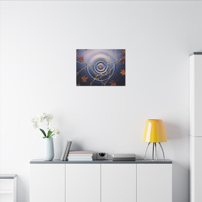 Kintsugi Water Ripple in Dawn | Gold Vein Canvas Art