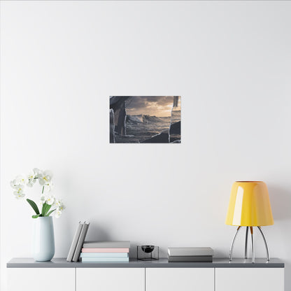 Fukinsei Ocean Wave Canvas Art - Dark Japandi Shadow Zen