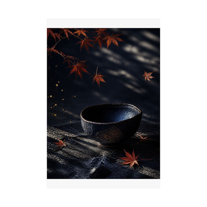 Datsuzoku Ceramic Bowl Wall Art Print - Dark Japandi Moody Minimal