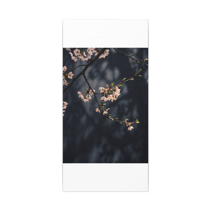 Cherry Blossom Moody Minimal Canvas Art | Bold Dark Japandi Art