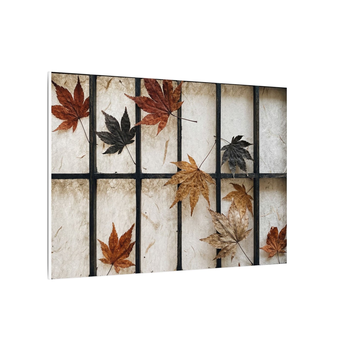 Japandi Shoji Screen in Overcast | Texture Canvas Art