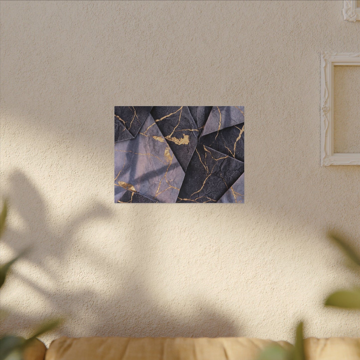 Seijaku Paper Fold Canvas Art - Kintsugi Gold Vein