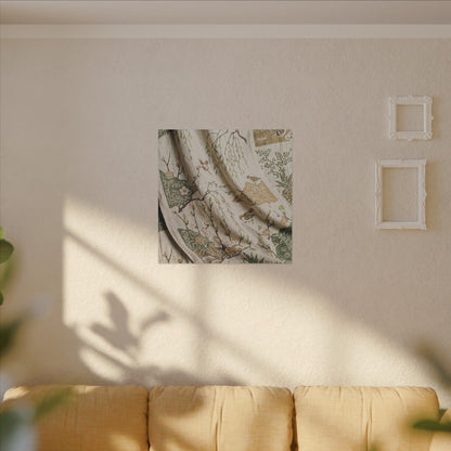 Silk Drape Canvas Art | Spring Japandi Japanese Pattern Art