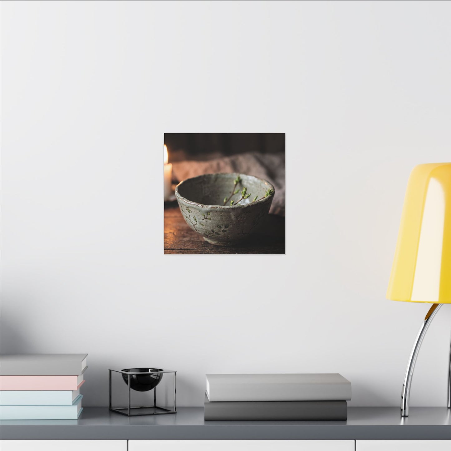Ceramic Bowl Spring Canvas Art | Japandi Neutral Design