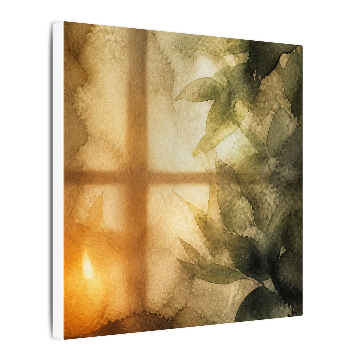 Cozy Shoji Screen Canvas Art - Watercolor Japandi