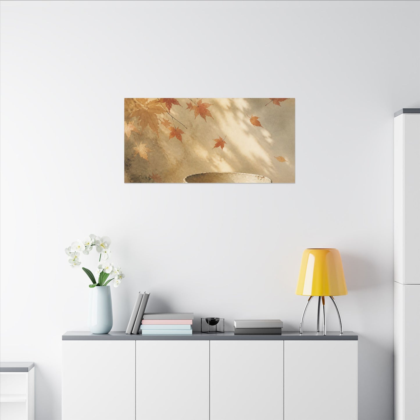 Japandi Ceramic Bowl in Dappled | Watercolor Canvas Art