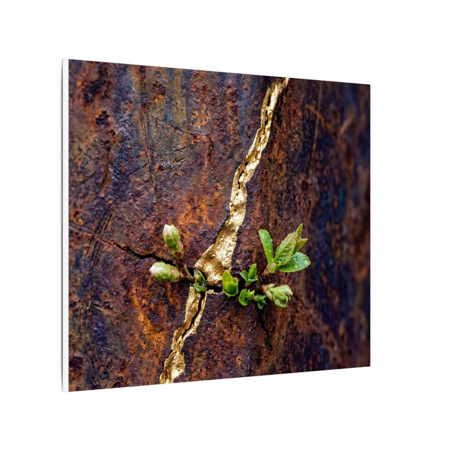 Overcast Rust Patina Canvas Art - Kintsugi Datsuzoku