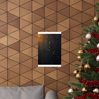 Bold Rust Patina Wall Art Print - Moody Minimal Dark Japandi