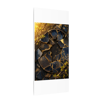 Golden Hour Broken Pottery Canvas Art - Kintsugi Ma