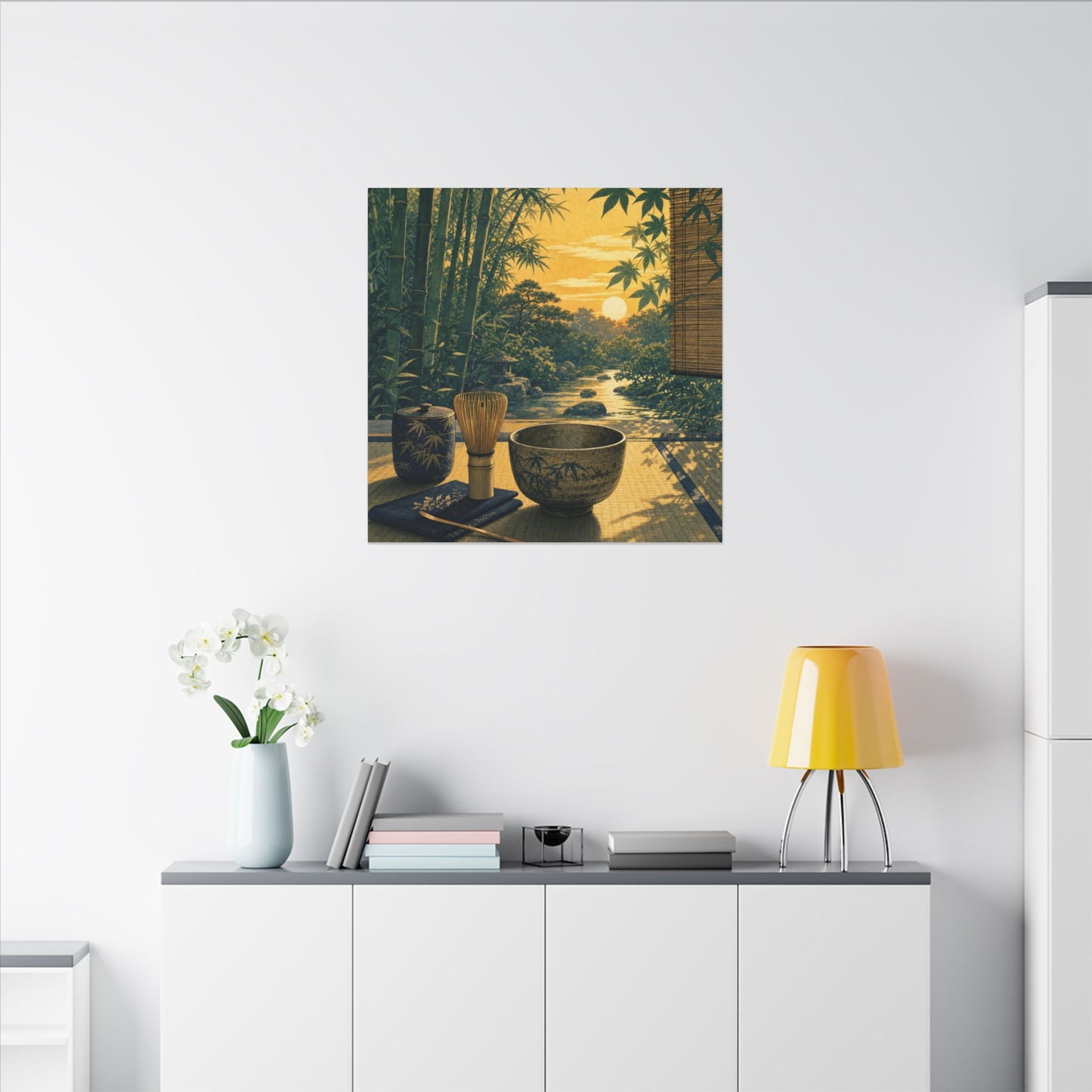 Ma Tea Ceremony Canvas Art - Zen Ukiyo E Inspired