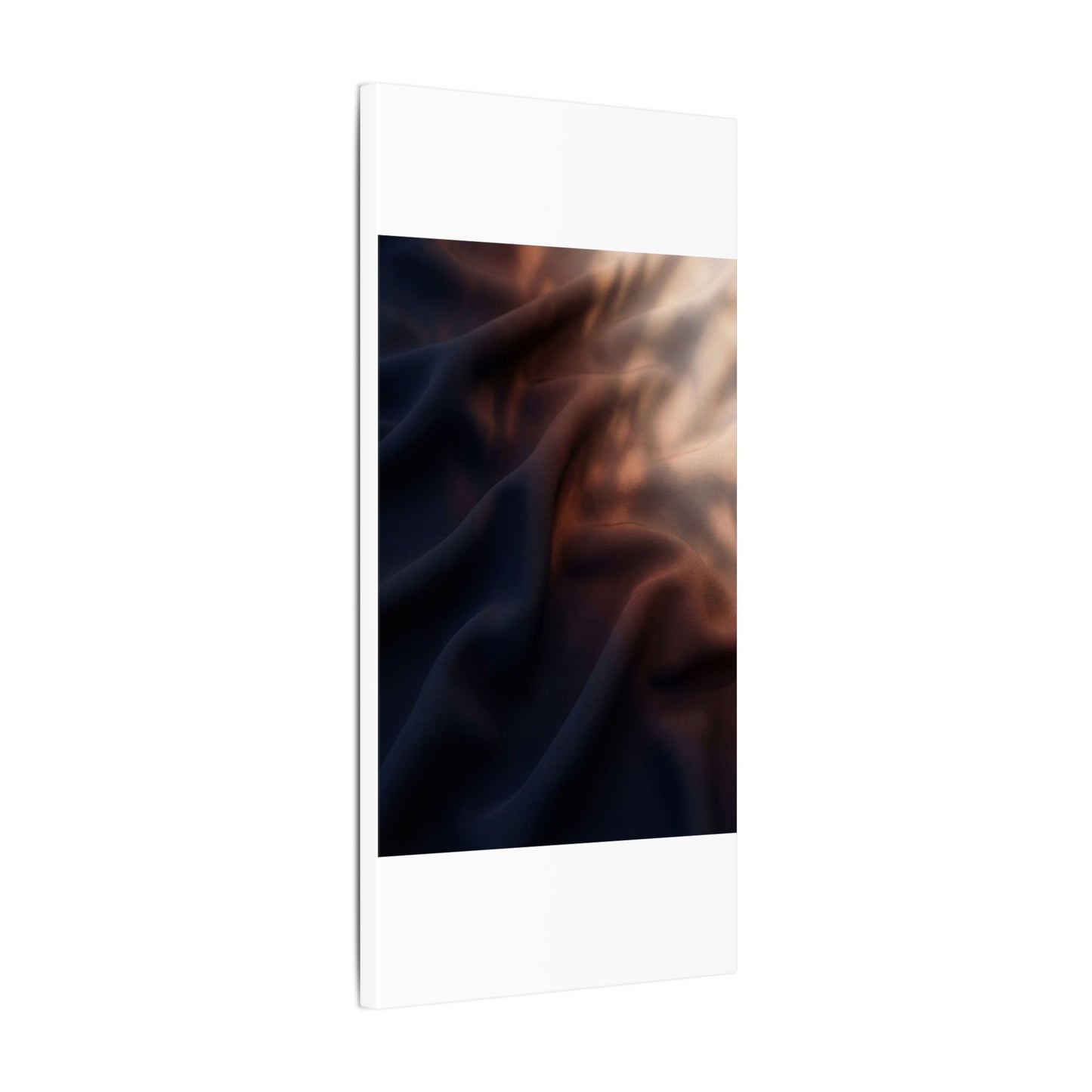 Dark Japandi Silk Drape in Dawn | Shadow Zen Canvas Art